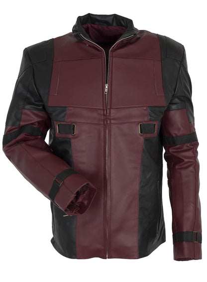 Deadpool Wade Wilson Maroon Jacket