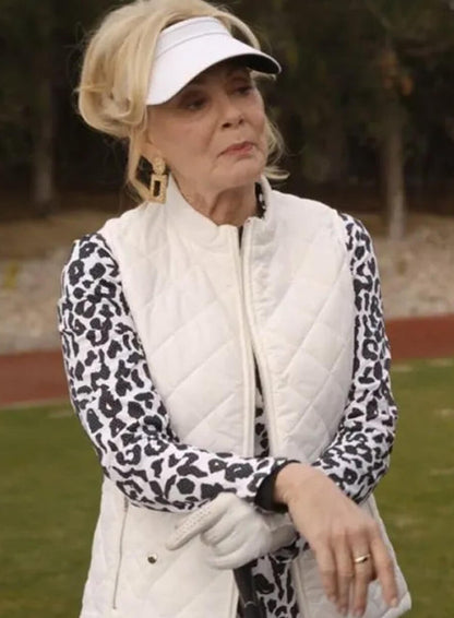 Deborah Vance Hacks S03 White Quilted Vest