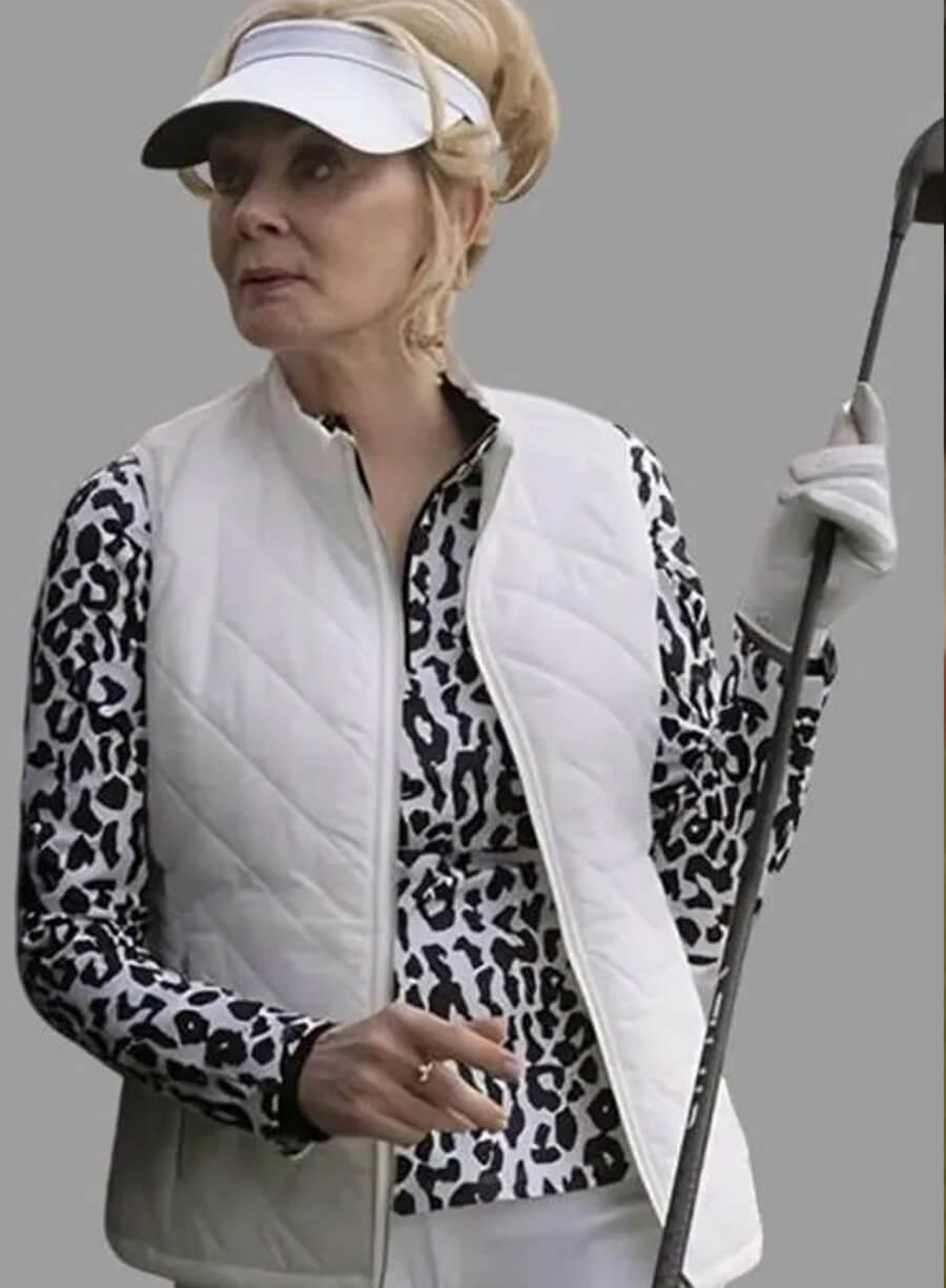 Deborah Vance Hacks S03 White Quilted Vest