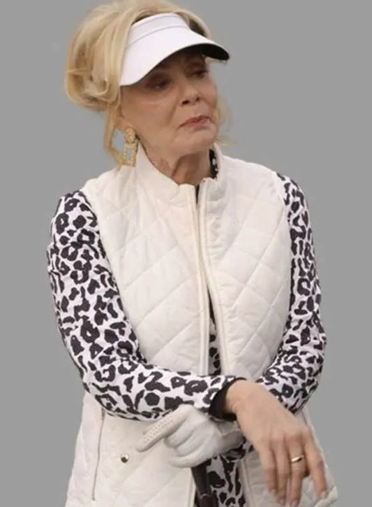 Deborah Vance Hacks S03 White Quilted Vest