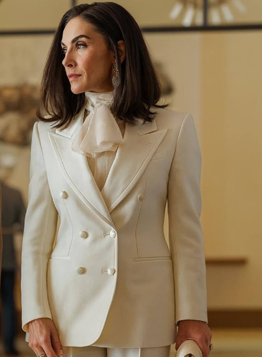 Demi Moore Landman S02 White Blazer