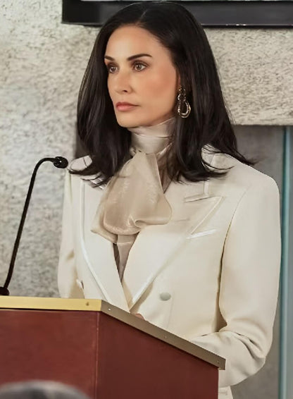 Demi Moore Landman S02 White Blazer