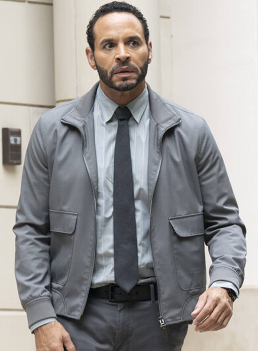 Detective Karadec High Potential Grey Bomber Jacket