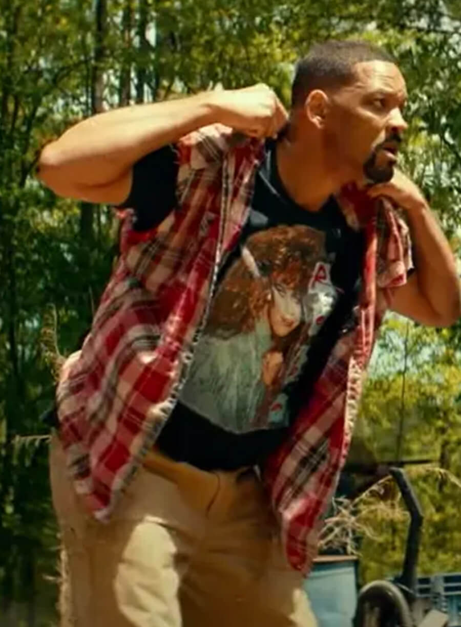 Detective Mike Lowrey Bad Boys Ride Or Die Plaid Shirt