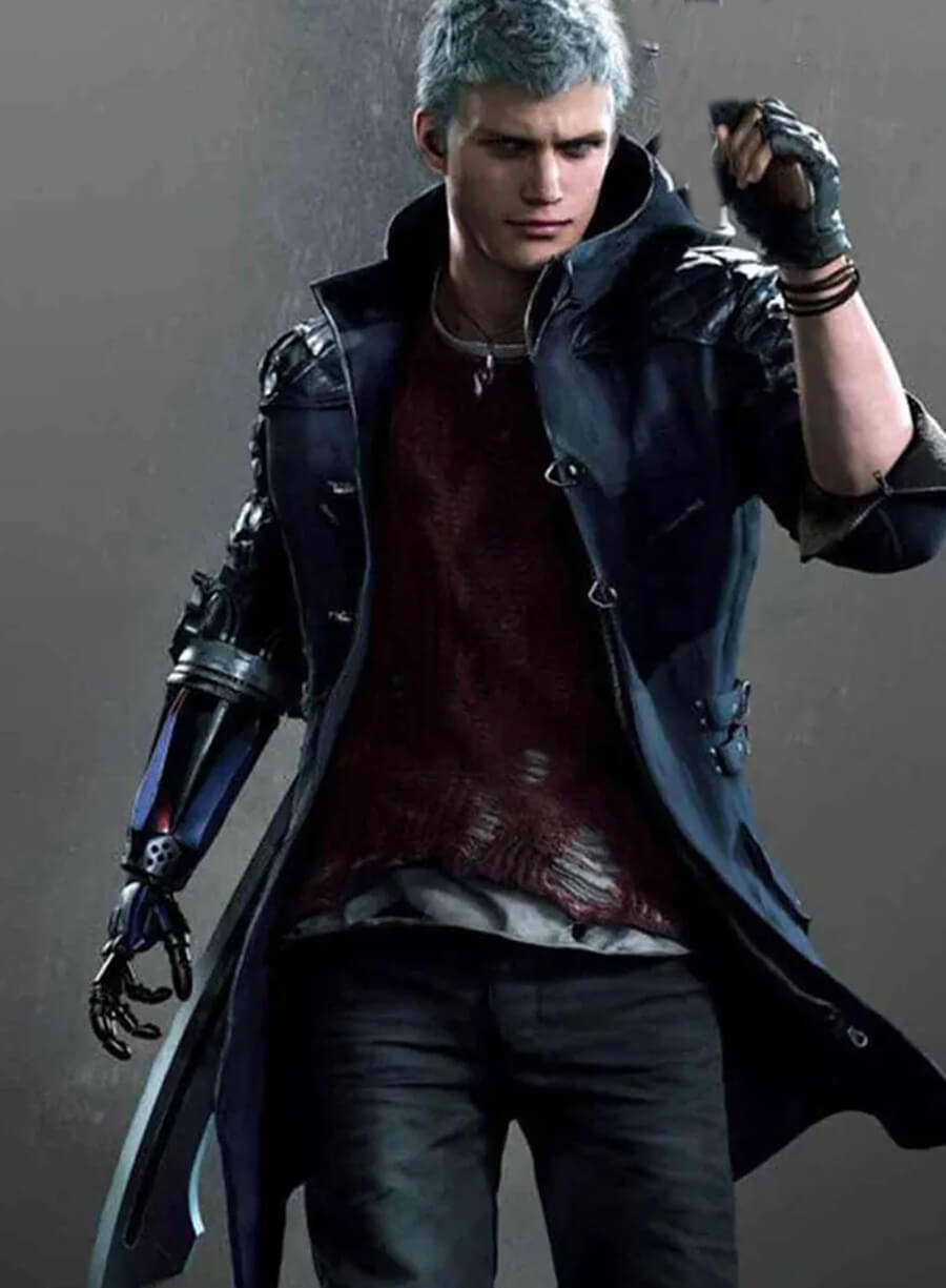 Devil May Cry 5 Nero Blue Hooded Coat