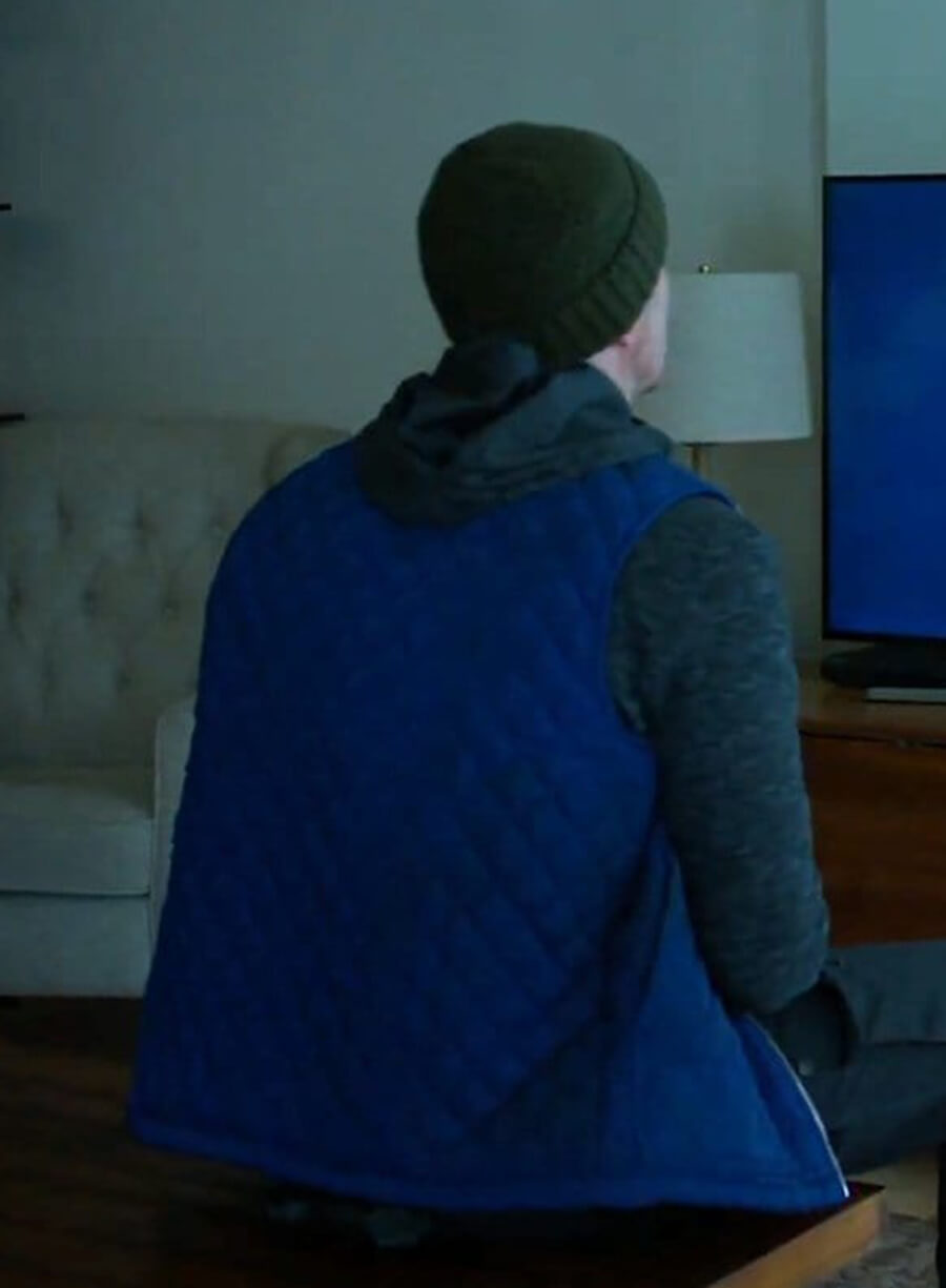  Devon Sawa Murder In A Small Town Blue Quilted Vest