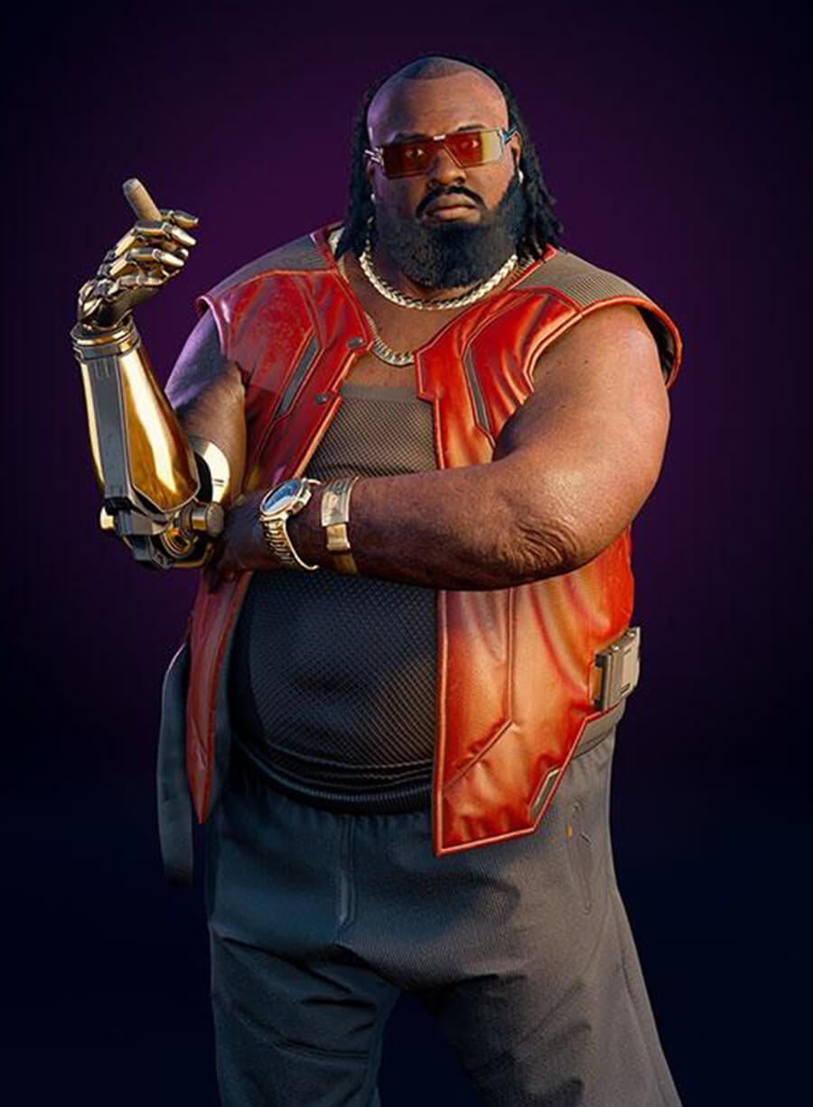 Dexter DeShawn Cyberpunk 2077 Leather Vest