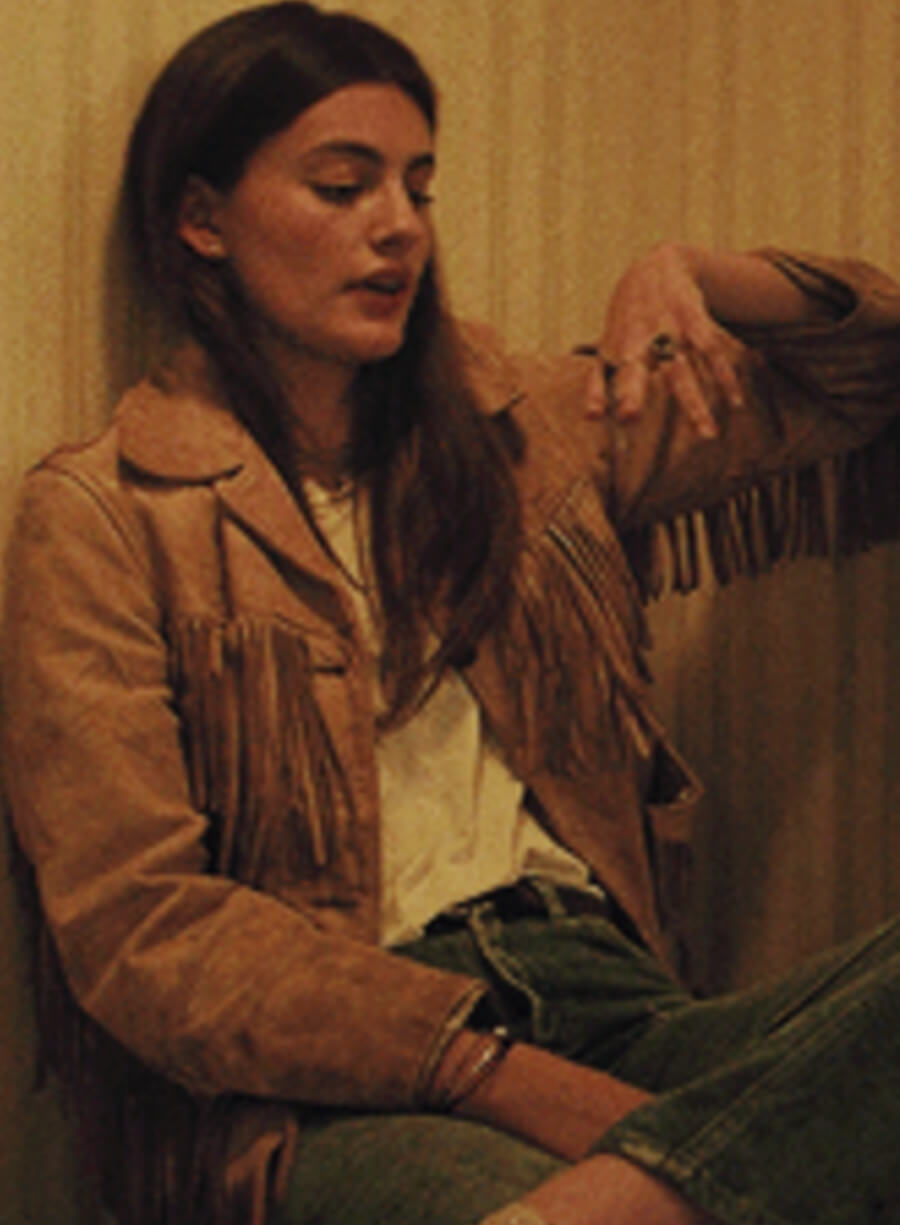 Diana Silvers Hope Booksmart Brown Fringe Jacket