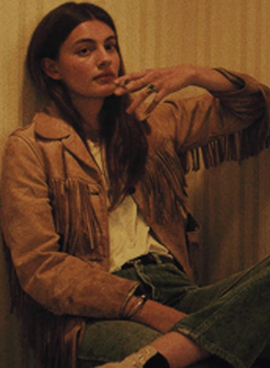 Diana Silvers Hope Booksmart Brown Fringe Jacket