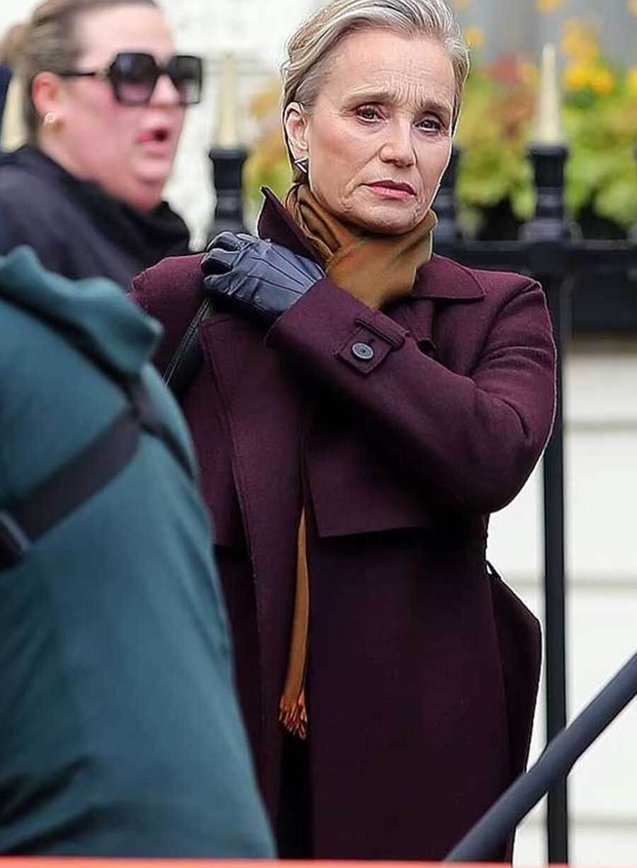 Diana Taverner Slow Horses S03 Maroon Coat
