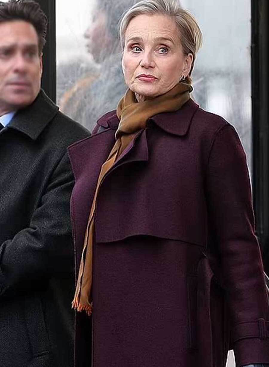 Diana Taverner Slow Horses S03 Maroon Coat