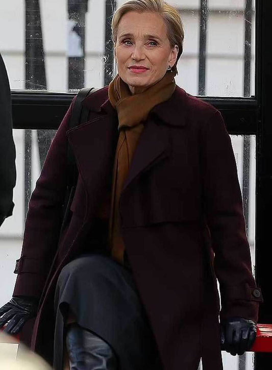 Diana Taverner Slow Horses S03 Maroon Coat