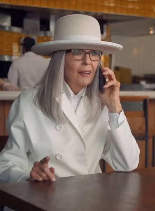 Diane Keaton Mack & Rita White Coat