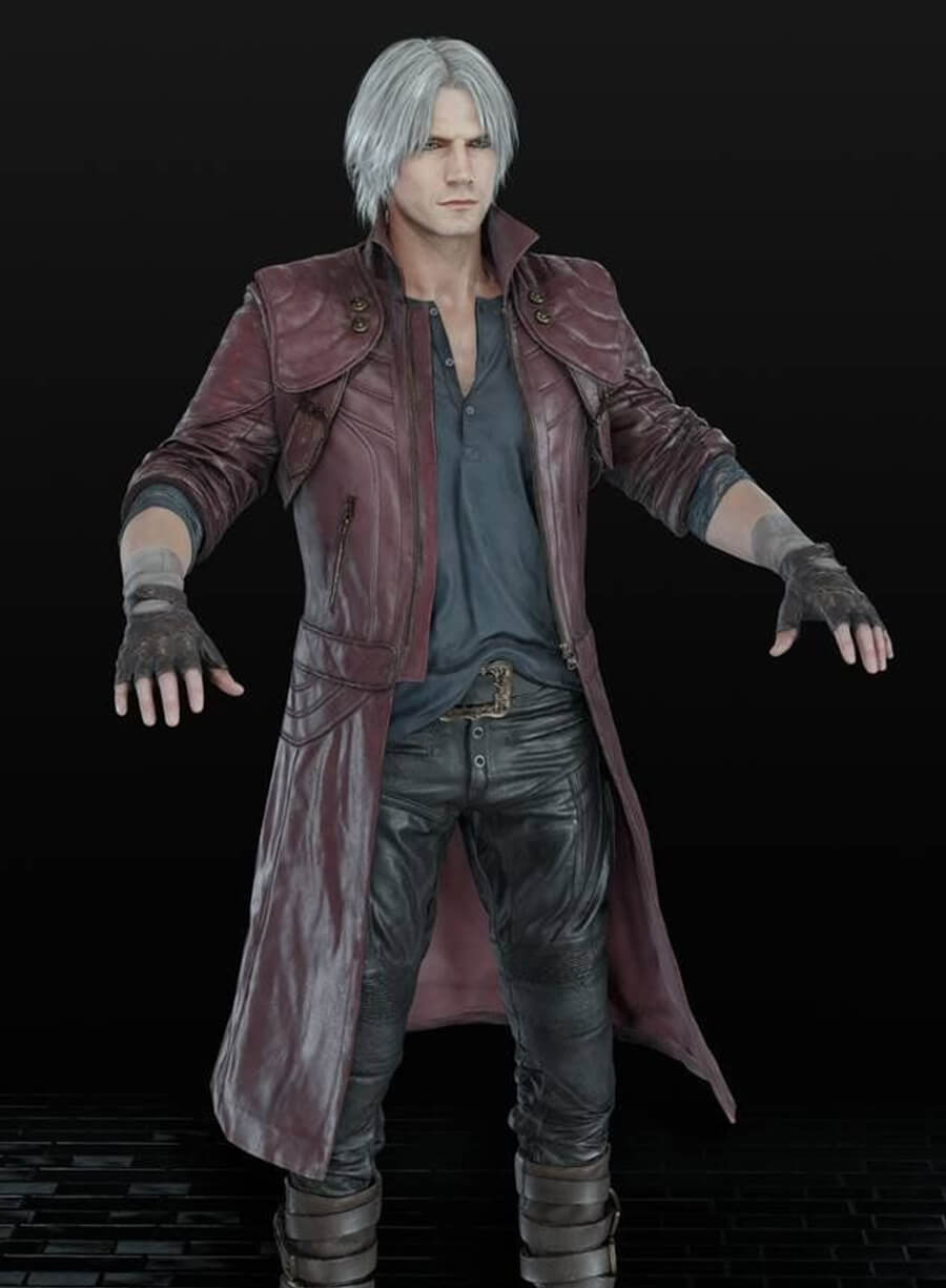 DMC 5 Dante Red Leather Coat