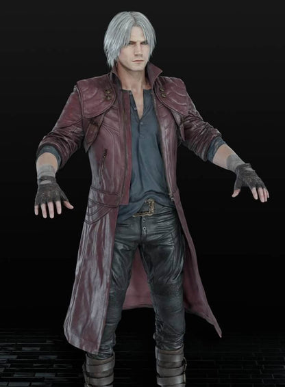 DMC 5 Dante Red Leather Coat