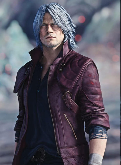 DMC 5 Dante Red Leather Coat
