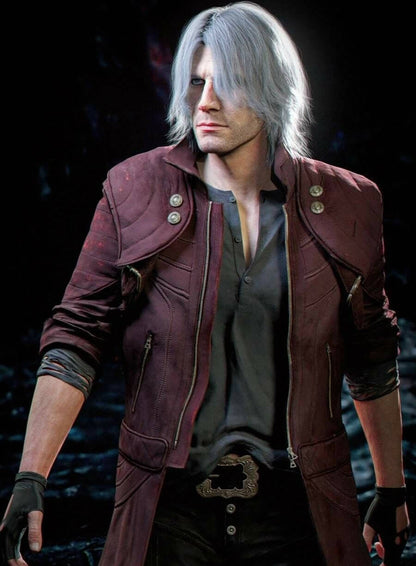 DMC 5 Dante Red Leather Coat