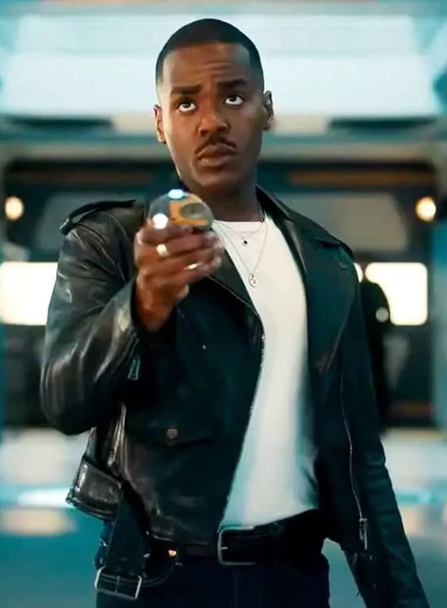 Doctor Who Ncuti Gatwa Black Leather Jacket