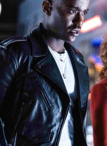 Doctor Who Ncuti Gatwa Black Leather Jacket