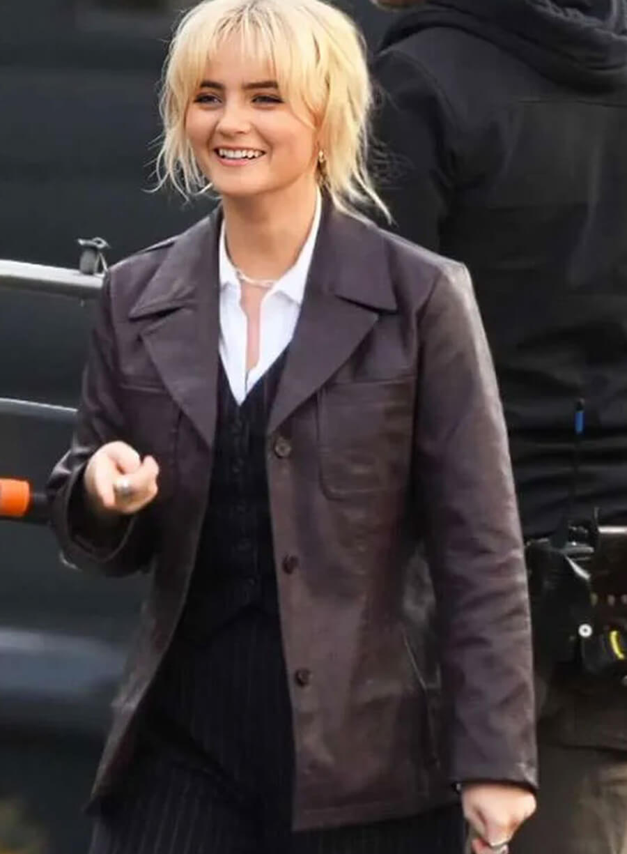 Doctor Who S02 Millie Gibson Brown Blazer