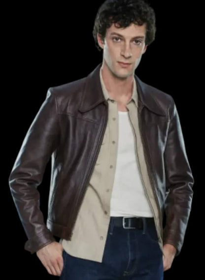 Dominic Sessa Now You See Me 3 Brown Leather Jacket