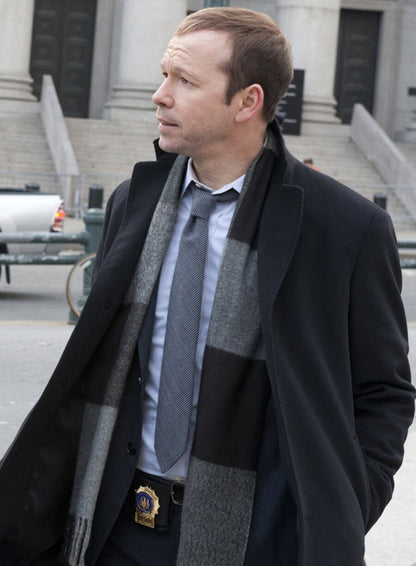 Donnie Wahlberg Blue Bloods Black Wool Coat