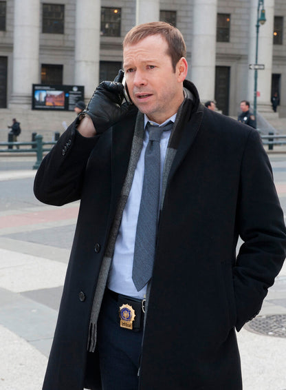 Donnie Wahlberg Blue Bloods Black Wool Coatv