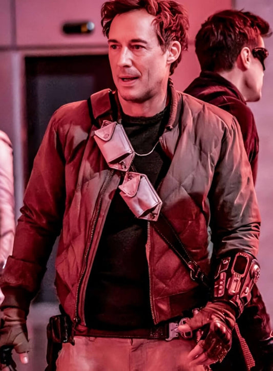 Dr Harry Wells The Flash S06 Green Quilted Jacket