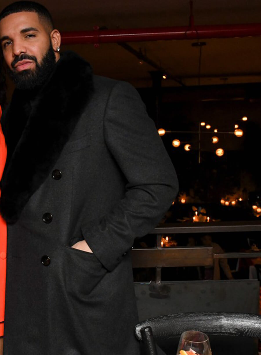 Drake Black Wool Shearling Coat