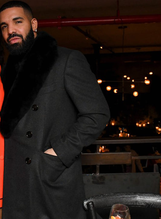 Drake Black Wool Shearling Coat