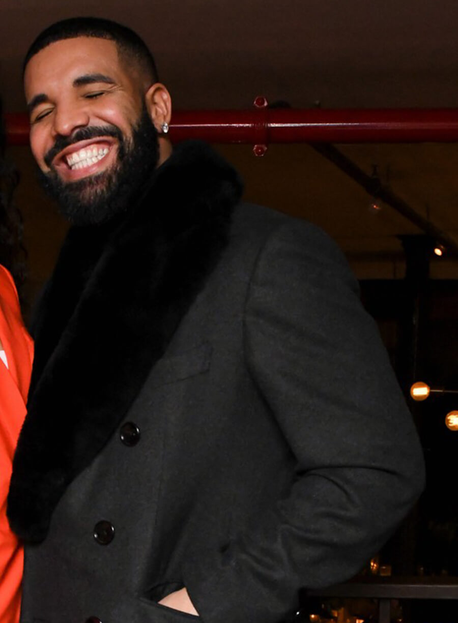 Drake Black Wool Shearling Coat