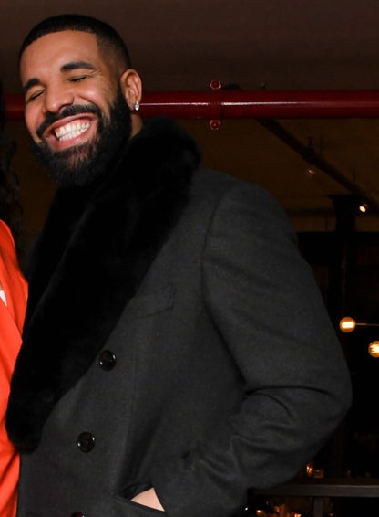 Drake Black Wool Shearling Coat