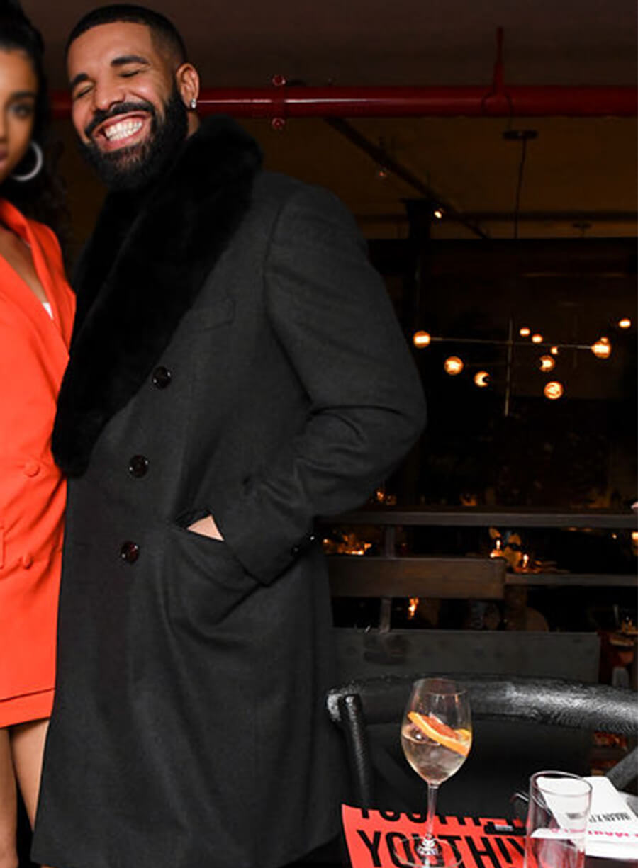 Drake Black Wool Shearling Coat