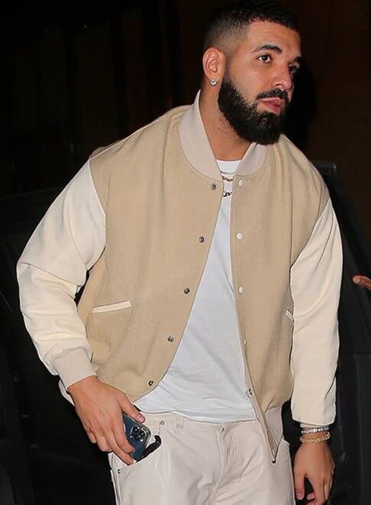 Drake Brown Varsity Wool Jacket