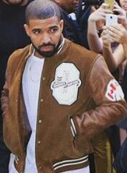 Drake Suede Brown Varsity Jacket