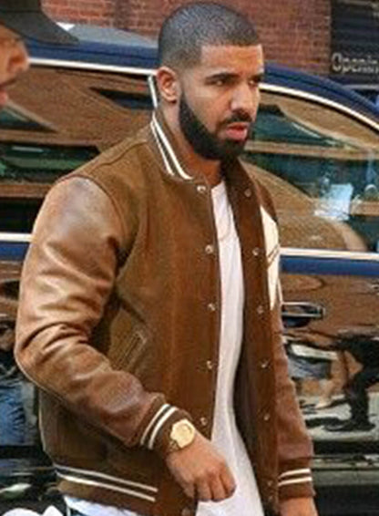 Drake Suede Brown Varsity Jacket