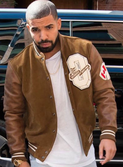 Drake Suede Brown Varsity Jacket