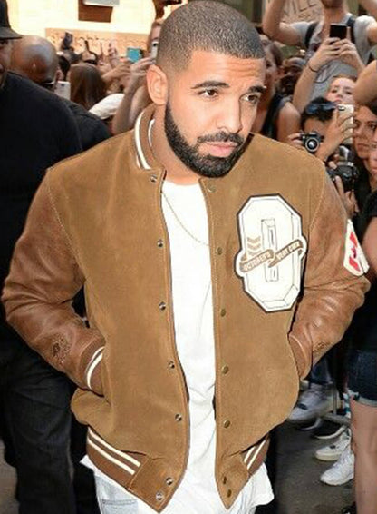 Drake Suede Brown Varsity Jacket