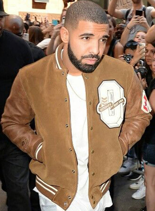 Drake Suede Brown Varsity Jacket