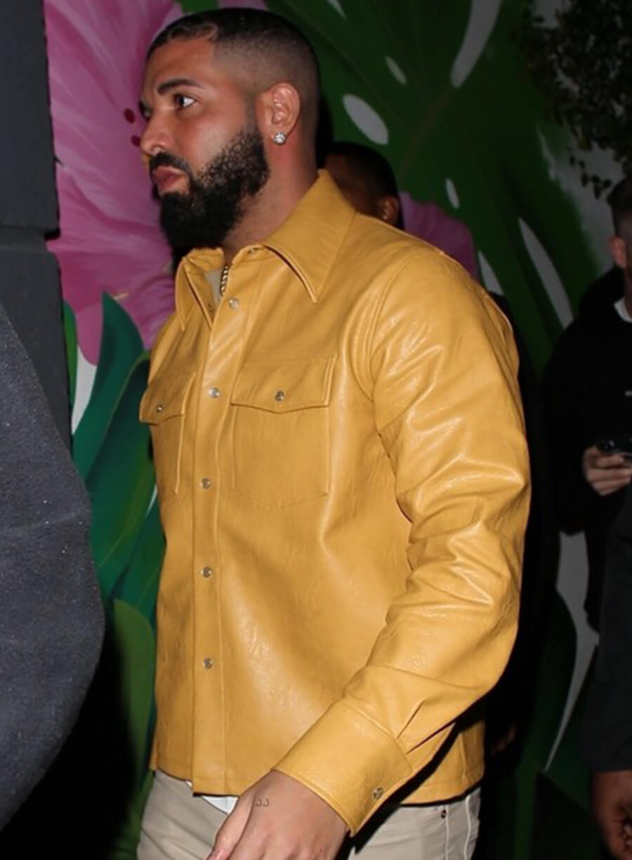 Drake Yellow Leather Shirt