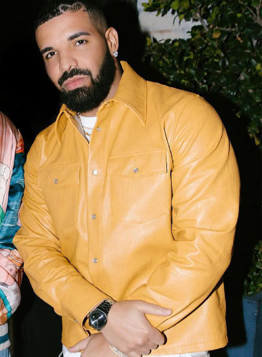 Drake Yellow Leather Shirt