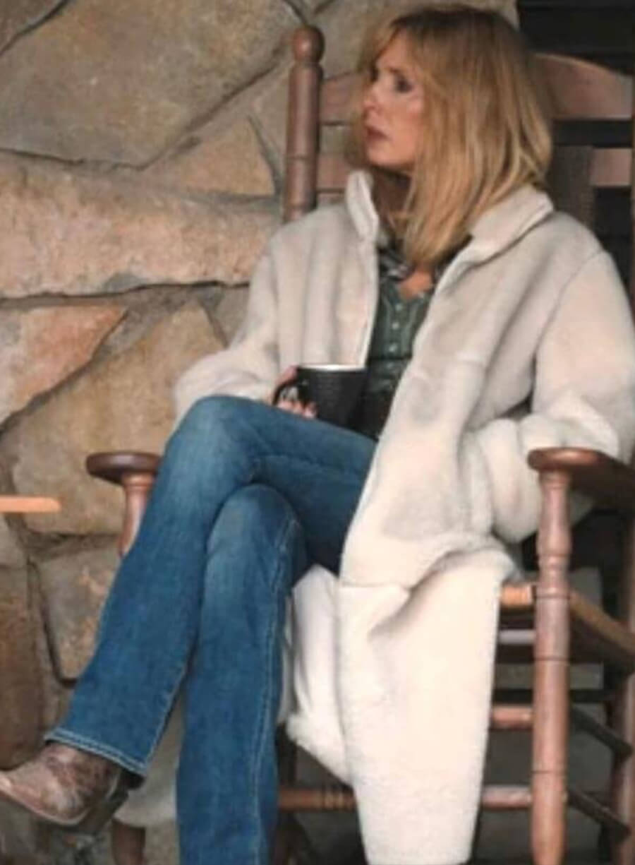 Dutton Ranch S01 Beth Dutton White Sherpa Coat