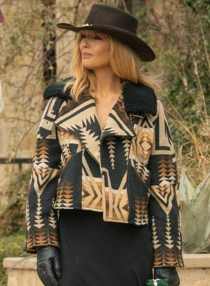 Dutton Ranch S01 Kelly Reilly Wool Jacket