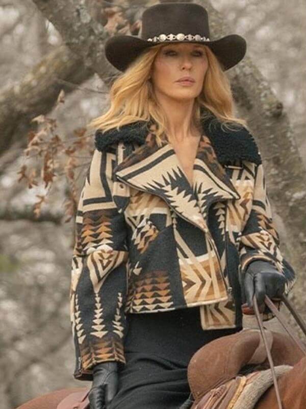 Dutton Ranch S01 Kelly Reilly Wool Jacket