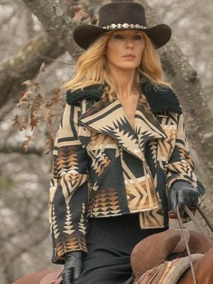 Dutton Ranch S01 Kelly Reilly Wool Jacket