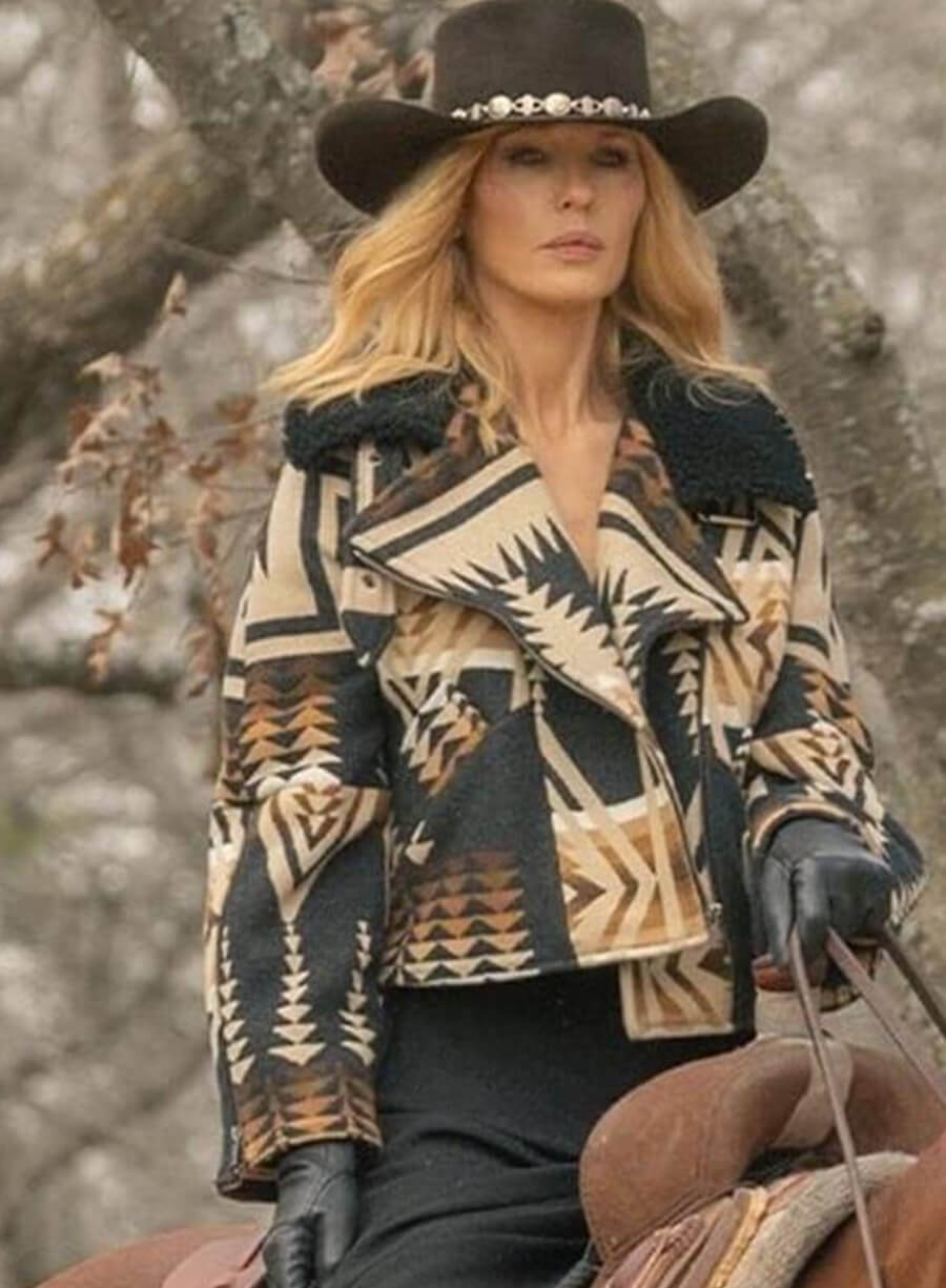 Dutton Ranch S01 Kelly Reilly Wool Jacket