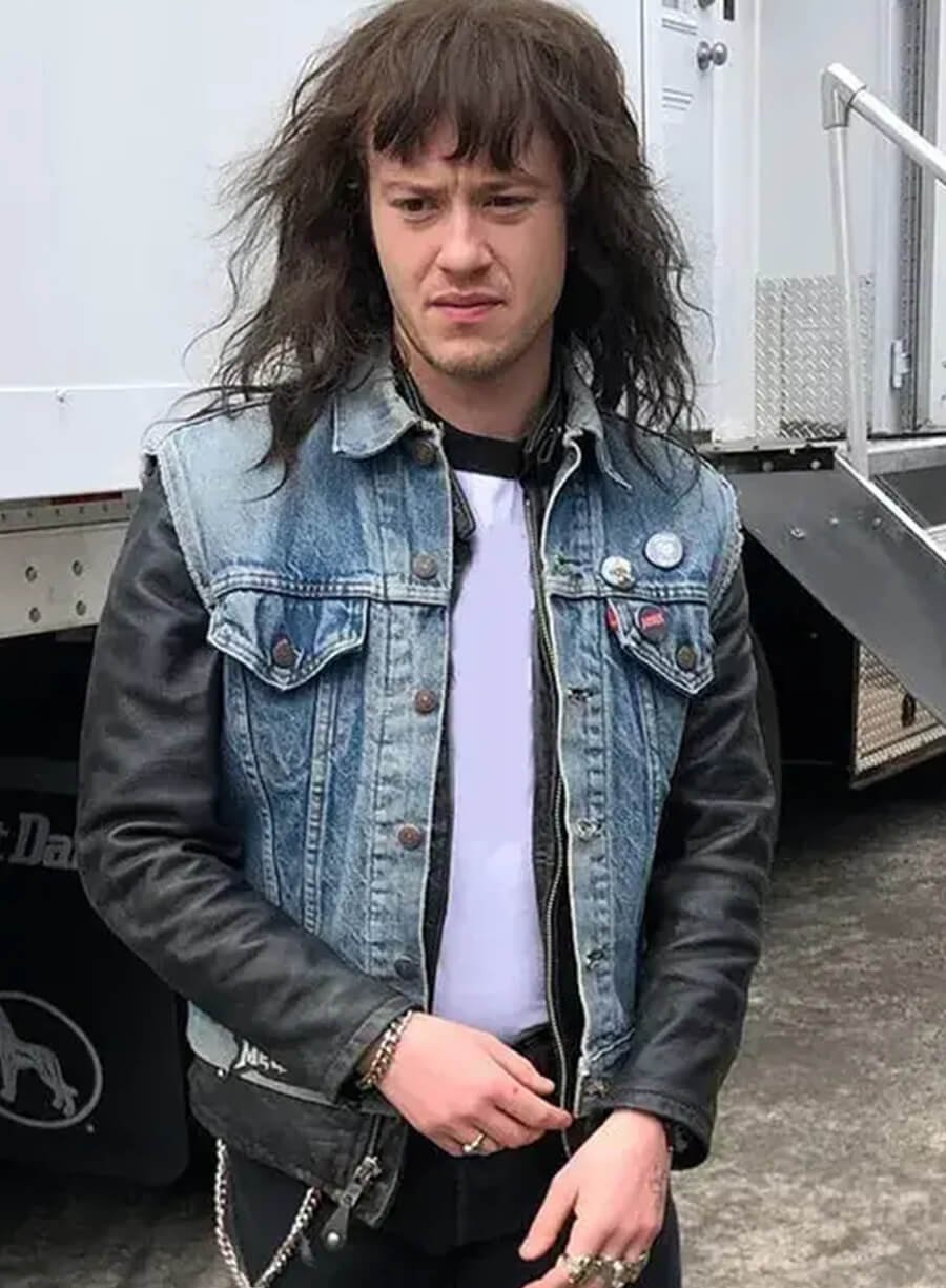Eddie Munson Stranger Things Blue Denim Vest