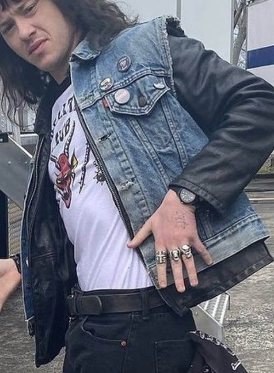 Eddie Munson Stranger Things Blue Denim Vest