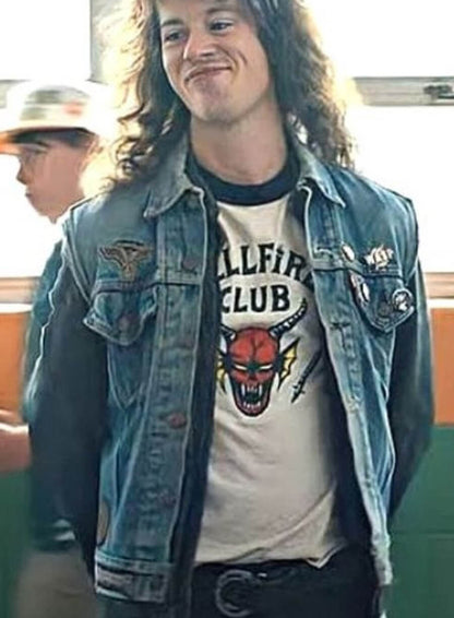 Eddie Munson Stranger Things Blue Denim Vest