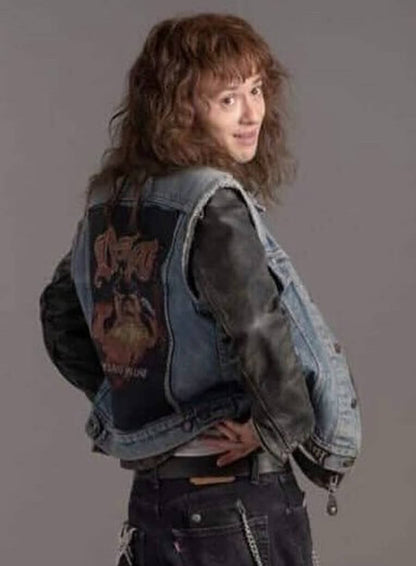 Eddie Munson Stranger Things Blue Denim Vest